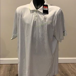 Brand New Nike White/Volt size Large golf polo